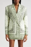 Zimmermann Matchmaker Linen Duster Jacket In Mint Bandana