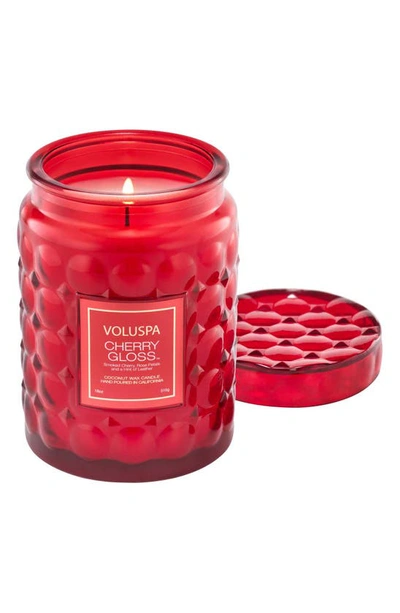 Voluspa Cherry Gloss Large Jar Candle, 18 Oz. In Red