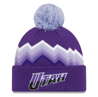 New Era Men's  Purple Utah Jazz 2023/24 City Edition Cuffed Pom Knit Hat
