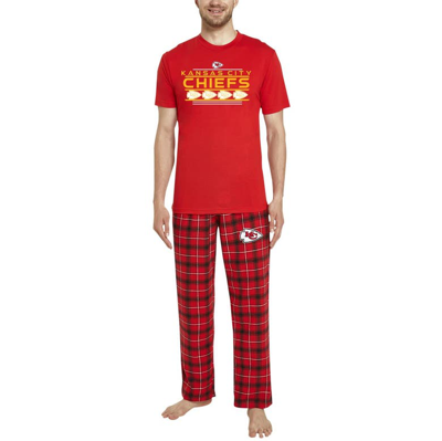Concepts Sport Red/black Kansas City Chiefs Arctic T-shirt & Flannel Pants Sleep Set