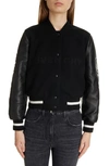 Givenchy Cropped Varsity Jacket In Black