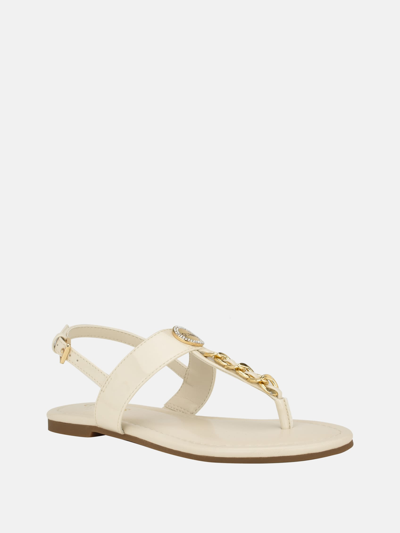 Guess Factory Livvy Chain T-strap Sandals In Multi