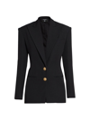 Balmain Two-button Fitted Blazer Jacket In Black