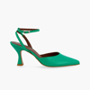 ALOHAS CINDERELLA SHINY GREEN LEATHER PUMPS