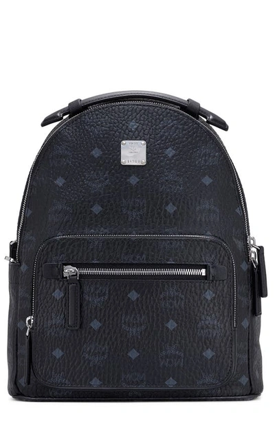 Mcm Stark 32 Visetos Coated Canvas Backpack In Black