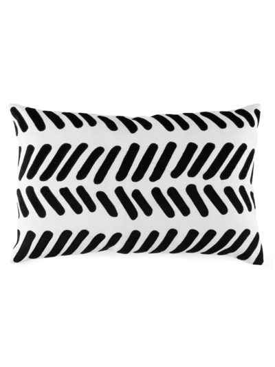 Lili Alessandra Peru Rectangle Pillow In White Black
