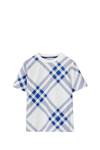 Burberry Checked Cotton T-shirt In White