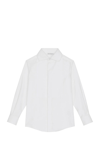 DOLCE & GABBANA TUXEDO SHIRT IN POPLIN JACQUARD DG LOGO