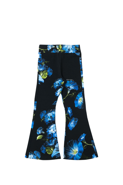 Dolce & Gabbana Kids' Pants With Flower Print In Multicolor