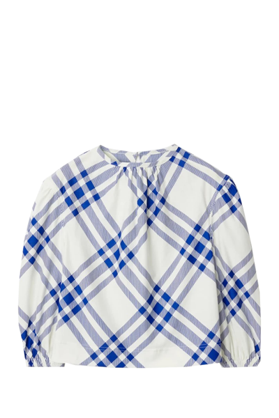 Burberry Kids' Sweater With Check Print In Multicolor