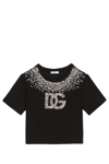 Dolce & Gabbana T-shirt In Jersey Con Logo Dg Jersey T-shirt With Dg Logo In Back