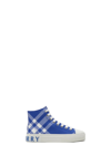 BURBERRY HIGH SNEAKERS IN CHECKED COTTON