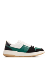 Ferragamo Dennis Paneled Sneakers In Multicolor