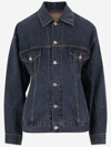 Balenciaga Collared Button-up Denim Jacket In Denim