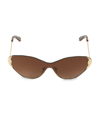 Chloé Women's Curtis 60mm Cat Eye Sunglasses In Gold Gradient Brown