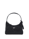 Prada Satin Mini-bag With Crystals In Nero