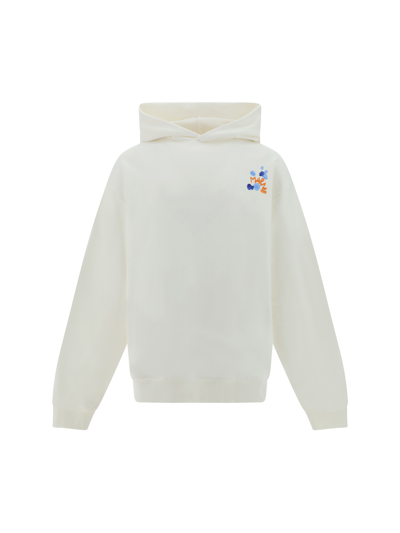 Marni Logo-print Cotton Hoodie In White