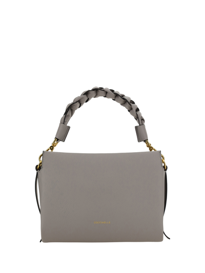Coccinelle Boheme Handbag In Light Grey/noir