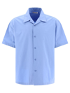 Jil Sander Collared Shirt In Lightweight Poplin In Blue