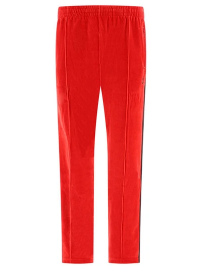 Needles Velour Track Trousers In Red