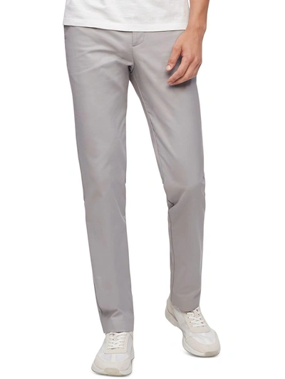 Calvin Klein Mens Wrinkle Resistant Stretch Chino Pants In Gray