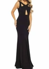 JOVANI SLEEVLESS FORMAL WITH CUTOUTS IN BLACK