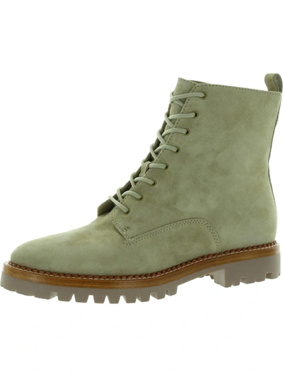 Vince Womens Leather Ankle Combat & Lace-up Boots In Multi