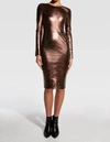 AS BY DF MRS. SMITH LEATHER DRESS IN BRONZE
