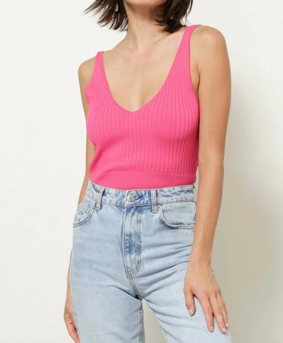 Line And Dot Lynn Sweater Tank Top In Hot Pink