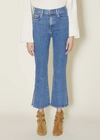 Le Jean Stella Crop Flare Jean In Desert In Beige