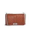 Rebecca Minkoff Chevron Quilted Jumbo Love Crosbody Small In Dark Luggage In Multi