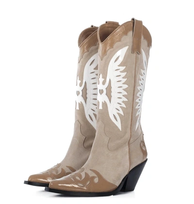 Toral Far Sand Leather Cowboy Boot In Beige