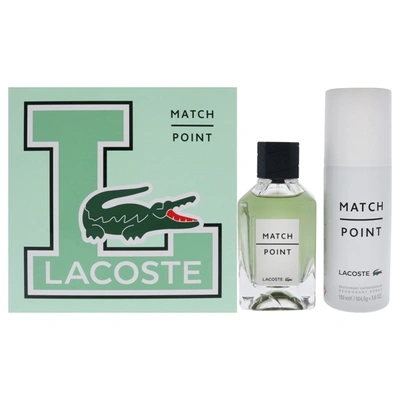 Lacoste Match Point By  For Men - 2 Pc Gift Set 3.3oz Edt Spray, 3.6oz Deodorant Spray
