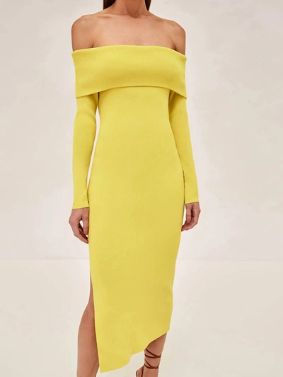 Alexis Justine Off-shoulder Dress In Yellow