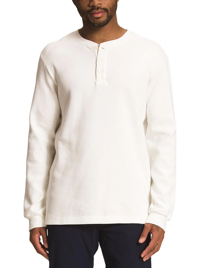 The North Face Mens Thermal Waffle Knit Henley Shirt In Multi