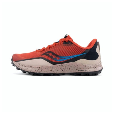 Saucony Men's Peregrine 12 Running Shoes - Medium/d Width In Clay/loam In Red