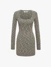 Rumored Alpine Mini Dress In Granite In Black
