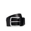 Hugo Boss Italian-leather Belt With Logo-engraved Buckle In Black