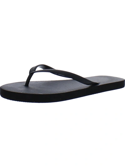 Shade & Shore Womens Slip-on Flip-flop Thong Sandals In Black