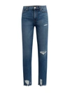 Hudson Nico Mid Rise Ankle Straight Leg Jeans In Seaglass In Blue