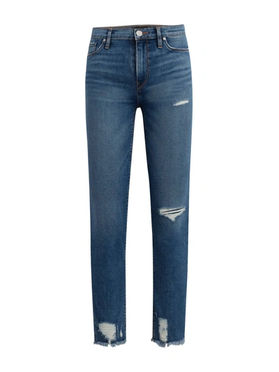 HUDSON NICO MID RISE STRAIGHT CROP JEANS IN SEAGLASS