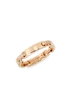 Courbet Celeste Lab Created Diamond Linked Wedding Band In Rose Gold