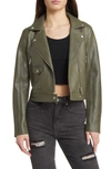 BLANKNYC FAUX LEATHER MOTO JACKET