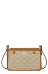 Mcm Lauretos Monogram Pouch Crossbody Bag In Oatmeal
