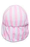 Snapper Rock Pink Stripe Floating Flap Hat In Pink