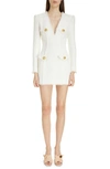 BALMAIN LONG SLEEVE TWEED DRESS