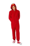 Opposuits Big Boys Elmo Zip Up Onesie Outfit In Red