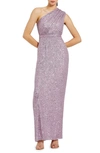 Mac Duggal Women's Metallic One-shoulder Gown In Lilac