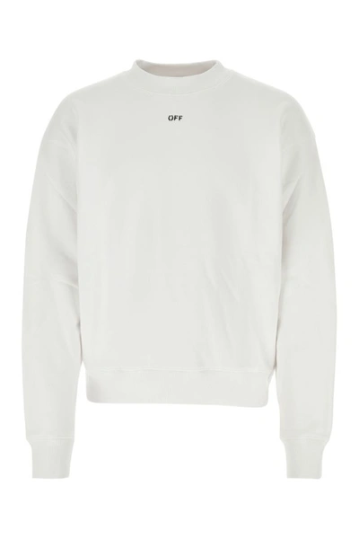 Off-white Off White Man White Cotton Sweatshirt