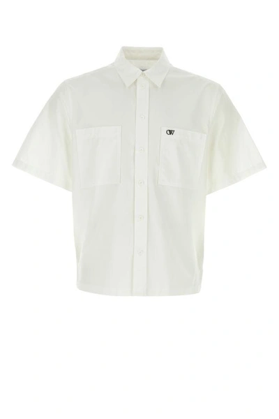 OFF-WHITE OFF WHITE MAN WHITE POPLIN SHIRT